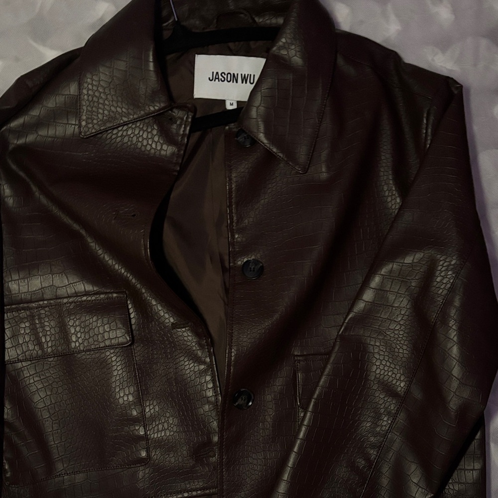 Jason Wu Dark Brown Textured Jacket